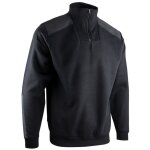 Lma - sweat berlin col camionneur bicolore noir - gris 8090 t5 txl