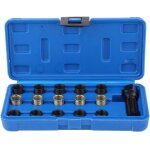 16 pices kit d'outils de rparation de filetage de bougie d'allumage, taille du filetage m14 x 1, 25mm, ...