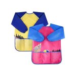 Lntyq lot de 2 tabliers d'art impermables  manches longues pour enfants en bas ge avec 3 poches pour ...