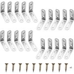 20 pices equerre de fixation, 50x50mm connecteurs d'angle, support de coin querre en acier inoxydable ...