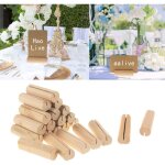 20pcs bois naturel support photo carte placez la carte les dtenteurs, porte photo bois, porte carte ...