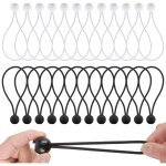 Lot de 24 élastiques pour bâche, sangles élastiques robustes avec boules, cordon élastique pour tentes, ... Lot de 24 élastiques pour bâche, sangles élastiques robustes avec boules, cordon élastique pour tentes, ...