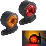 2x 16 led feux de marquage lat�raux 12 / 24v trailer side lamp avertissement double face lumi�re jaune ...