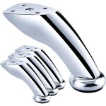 4 pices pieds des meubles, pieds en fer chrom, pied de canap inclinaison, pieds de table basse, pied ...