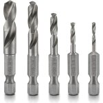 Lntyq 5pcs coffret de forets à métaux 1 / 4 hexagonale changement rapide court mèche hss forets hélicoïdaux ... Lntyq 5pcs coffret de forets à métaux 1 / 4 hexagonale changement rapide court mèche hss forets hélicoïdaux ...