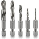 Lntyq 5pcs coffret de forets à métaux 1 / 4 hexagonale changement rapide court mèche hss forets hélicoïdaux ... Lntyq 5pcs coffret de forets à métaux 1 / 4 hexagonale changement rapide court mèche hss forets hélicoïdaux ...