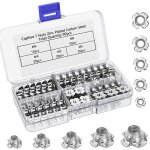 Lntyq 90pcs acier au carbone m3 / m4 / m5 / m6 / m8 quatre broches t - crous, inserts aveugles crou ...