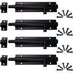 Lntyq boulon � glissi�re 4 pi�ces loquet de portail exterieur, loquet porte, verrou � p�ne � glissi�re, ...