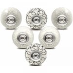 Lntyq bouton de meuble porcelaine poignee commode ceramique boutons de porte vintage pour placard tiroir ...