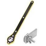 Lntyq cl� � molette pour voiture - cl� � cliquet jack pour cric � ciseaux, cl� � ergot pour pneu, cl� ...