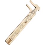 Portable pieds  coulisse vernier en laiton, rtro en mtal rgle rgle des double chelle mm / pouces ...