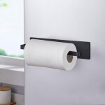 Porte - rouleau de papier essuie - tout magntique pour cuisine - fixation murale - en acier - noir - ...