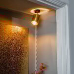 Lofty - spot mural et plafond - 1 lumire -  10 cm - noir et or - moderne - clairage intrieur - salon ...