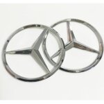 Logo arri�re mercedes - benz 90mm ? autocollant en m�tal l�ger et imperm�able ? r�sistant aux rayures ...