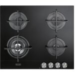 De'longhi nsl 460 n table de cuisson � gaz encastrable 60 cm 4 br�leurs noir