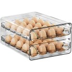 Longzhuo tiroir � ?ufs pour r�frig�rateur, plateau � ?ufs pour r�frig�rateur, boite a oeufs double couche, ...