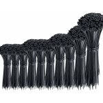 Lot de 1000 attaches de cble noires attaches de cble en plastique lourd attaches de cble en nylon ...
