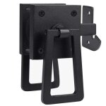 Loquet double lat�ral robuste pour portail porte de jardin piscine noir mat