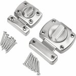 Ensoleille - loquet de porte scurit, 2 pcs rotatif serrure verrou porte / fentre avec 12 vis pour ...