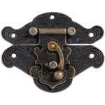 Loquet de style antique, bronze alliage cadenas fermoir cadenas pour armoire � bijoux en bois. (l) a
