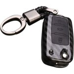 Lot de 1, �tui en fibre de carbone abs + porte - cl�s en silicone pour volkswagen bora beetle tiguan ...