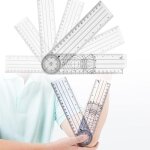 Lot de 1 goniom�tres rotatifs � 360 � angle ruler transparent durable facile � transporter convient aux ...