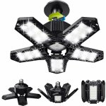 Zvd - lot 1 lampe garage led 120w 12000lm - plafonnier dformable e26 / e27