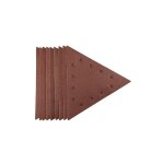 Lot de 10 abrasifs triangulaires 280mm grain 100 accessoire consommable pour ponceuses murs et plafonds ...