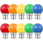 Ersandy - lot de 10 ampoule couleur led b22 1w, ampoule  baonnette colores, quivalent incandescence ...