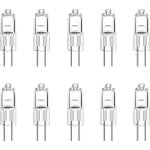 Lot de 10 ampoule halogène g4 10w 12v lampe de base à broche halogène techgomade, blanc chaud 3000k Lot de 10 ampoule halogène g4 10w 12v lampe de base à broche halogène techgomade, blanc chaud 3000k