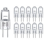 Lot de 10 ampoules halog�nes g4 ? 160 lumens ? blanc chaud 2800k ? dimmables ? pour �clairage domestique ...