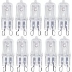 Lot de 10 ampoules halog�nes g9 pour four � micro - ondes 230 v 25 w [classe �nerg�tique g]