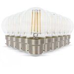 Lot de 10 ampoules led b22 g45 4w eq 40w 400lm temp�rature de couleur: blanc chaud 2700k
