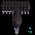 [jamais utilis] lot de 10 ampoules led e14 flamme 4, 9w 470lm 3000k - garantie 2 ans