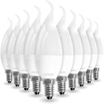 Lot de 10 ampoules led e14 flamme 5w eq 40w temp�rature de couleur: blanc neutre 4000k