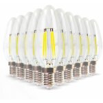 Lot de 10 ampoules led e14 flamme filament 5. 5w eq 50w blanc chaud 2700k Lot de 10 ampoules led e14 flamme filament 5. 5w eq 50w blanc chaud 2700k
