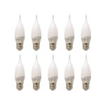 Leclubled - lot de 10 ampoules led e27 flamme c30 5w 400lm 270 - blanc naturel 4000k