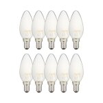 Xanlite - lot de 10 ampoules led filament b35, culot e14, 6, 5w cons. (60w eq. ), 4000k blanc neutre ...