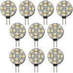 Lot de 10 ampoules led g4 dc 12v non dimmables blanc 6000k remplacement pour ampoules halog�nes 20w pour ...