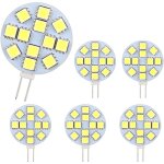 Lot de 10 ampoules led g4 dc 12v non dimmables blanc 6000k remplacement pour ampoules halog�nes 20w pour ...