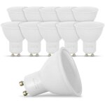 Eclairage design - lot de 10 ampoules led gu10 5w eq. 40w blanc chaud