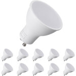 Lot de 10 ampoules led gu10 6w , �quivalent 60w halog�ne , 3000k sans scintillement