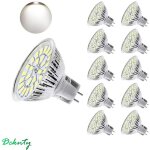 Lot de 10 ampoules led mr16 gu5. 3 5w �quivalent 50w blanc froid 6000k 450lm 12 - 24v non dimmable classe ...