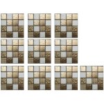Lot de 10 autocollants pour carrelage en mosa�que - pour cuisine, carrelage, salle de bains - 15 x 15 ...