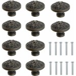 Lot de 10 boutons de tiroir ronds vintage pour placards, commodes, buffets et portes de meubles avec ...