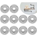 Lot de 10 brides filet�es 1 / 2  - brides filet�es en m�tal - avec 3 trous - pour tuyau, robinet, �tag�re ...