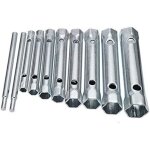 Lot de 10 cl�s tubulaires 6 � 22 mm, cl�s � tubes, cl�s � bougie pour visser la bougie, d�montage / montage ...