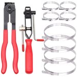 Lot de 10 colliers de serrage pour voiture / atv, pince de joint homocin�tique d'arbre � cardan collier ...