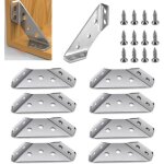 Lot de 10 connecteurs d'angle equerre fixation inox equerre metal �querre de fixation connecteur metal ...