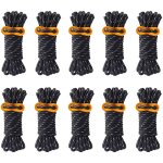 Lot de 10 cordes de camping rflchissantes de 4 mm avec tendeurs de tendeur en aluminium pour tente ...